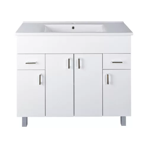 VivaStyle EKONOMIK PLUS 100 lábon álló fürdőszobabútor Sanovit SOFT 13100 mosdóval - 100 x 45,5 cm