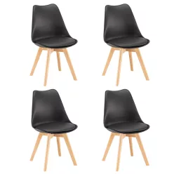 Silla étkezőszék 4 db fekete színben