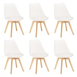 Silla étkezőszék 6 db fehér színben