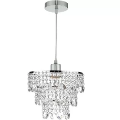   DAR LIGHTING CYB6550 CYBIL Kristály Függesztett Lámpa Csiszolt Króm IP20