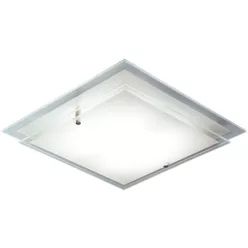   DAR LIGHTING FRA472 FRAME Négyzetes Mennyezeti Lámpa Matt Üveg, Szatén Króm R7s IP20