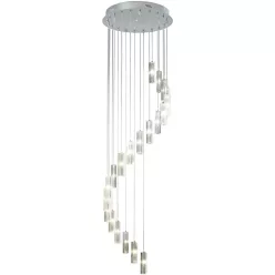   DAR LIGHTING GAL6350-LED GALILEO Kristály Függesztett Lámpa Csiszolt Króm IP20