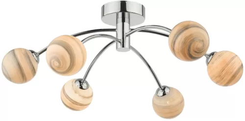 Dar Lighting IZZY IZZ0650-07 Plafonlámpa 6x40W/G9