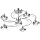 Dar Lighting LUTHER LUT0646 Plafonlámpa 6x40W/G9