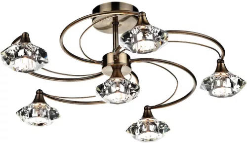 Dar Lighting LUTHER LUT0675 Plafonlámpa 6x40W/G9
