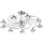 Dar Lighting LUTHER LUT2346 Plafonlámpa 10x40W/G9