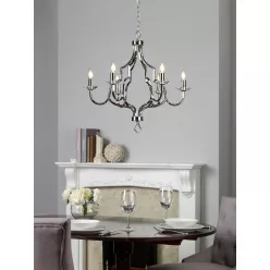   DAR LIGHTING NER0638 NERVA Kristály Csillár Nikkel E14 IP20
