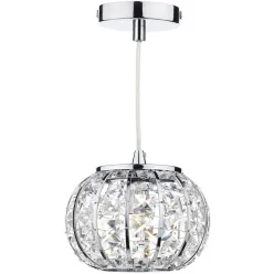   DAR LIGHTING RAE0150 RAE Kristály Függesztett Lámpa Csiszolt Króm G9 IP20