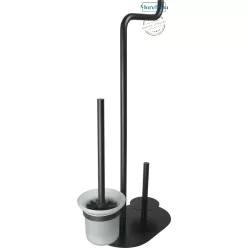 wc papírtartó állvány fekete vázzal és sárgaréz testtel otthoni használatra deante-adi-n732 - moretti.hu