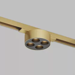   DK/EU-5772-SB Shine Track light, GRILL 3000 series, D74*H28, LED, 48V DC, 6W, RA≥90, 3000K, IP20, satin brass color, aluminum — DK/EU-5772-SB