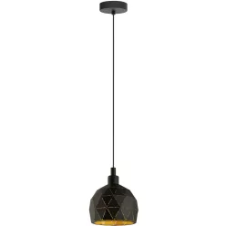   EGLO 33345 ROCCAFORTE Modern Függesztett Lámpa Fekete, Arany E14 IP20