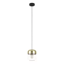   EGLO 900549 MARYVILLA Glamour Függesztett Lámpa Barna, Fekete, Átlátszó, Arany E27 IP20