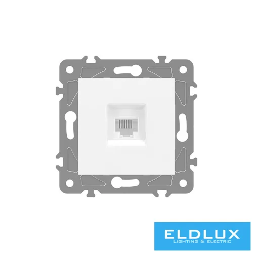 ELDGROUND RJ45 Cat.5e UTP aljzat Fehér