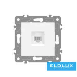 ELDGROUND RJ45 Cat.6 UTP aljzat Fehér