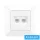 ELDGROUND 2×RJ45 Cat.6 UTP aljzat Fehér