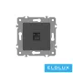 ELDGROUND RJ45 Cat.5e UTP aljzat Fekete