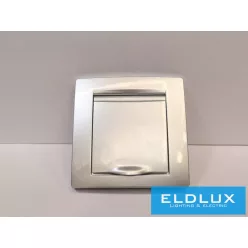   ELDGROUND 2P+F konnektor gyerekvédelemmel csapfedéllel Ezüst IP44