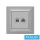 ELDGROUND RJ11 TEL + RJ45 Cat.5e UTP aljzat Ezüst