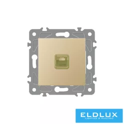 ELDGROUND 1×RJ45 Cat.5e UTP aljzat Arany