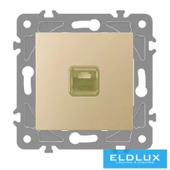 ELDGROUND 1×RJ45 Cat.6 UTP aljzat Arany