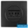 ELDELIN RJ11 TEL + RJ45 Cat.5e UTP aljzat Fekete