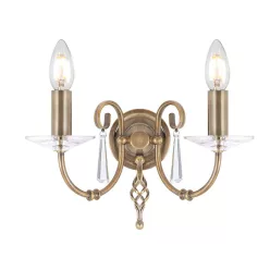 Elstead Lighting AEGEAN AG2-AGED-BRASS Fali lámpa 2x60W/E14