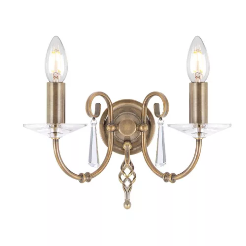 Elstead Lighting AEGEAN AG2-AGED-BRASS Fali lámpa 2x60W/E14