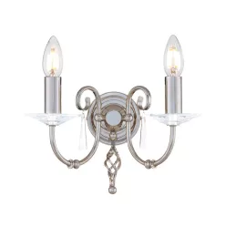 Elstead Lighting AEGEAN AG2-POL-NICKEL Fali lámpa 2x60W/E14