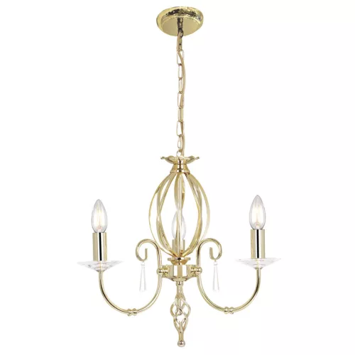 Elstead Lighting AEGEAN AG3-POL-BRASS Csillár 3x60W/E14