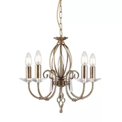 Elstead Lighting AEGEAN AG5-AGED-BRASS Csillár 5x60W/E14