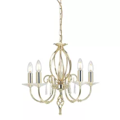 Elstead Lighting AEGEAN AG5-POL-BRASS Csillár 5x60W/E14