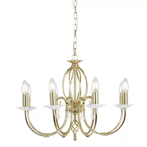 Elstead Lighting AEGEAN AG8-POL-BRASS Csillár 8x60W/E14