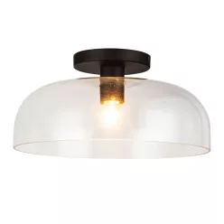   Elstead Lighting Sylvia ALM-SYLVIA-SF-BK-CL Plafonlámpa 1x60W/E27 IP20