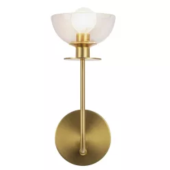   Elstead Lighting Sylvia ALM-SYLVIA-1WB-BG-CL Fali lámpa 1x40W/E14 IP20