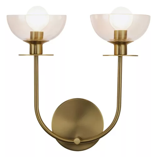 Elstead Lighting Sylvia ALM-SYLVIA-2WB-BG-CL Fali lámpa 2x40W/E14 IP20