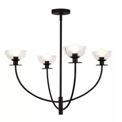   Elstead Lighting Sylvia ALM-SYLVIA4-BK-CL Csillár 4x40W/E14 IP20