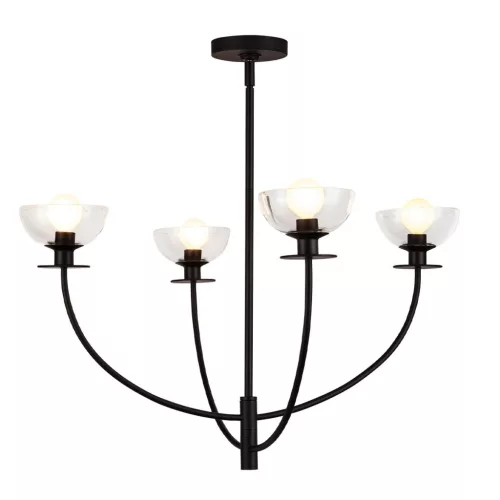Elstead Lighting Sylvia ALM-SYLVIA4-BK-CL Csillár 4x40W/E14 IP20