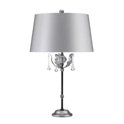   Elstead Lighting AMARILLI AML-TL-BLK-SIL Asztali lámpa 1x60W/E27