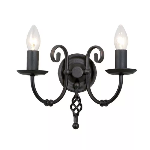 Elstead Lighting ARTISAN ART2-BLACK Fali lámpa 2x60W/E14
