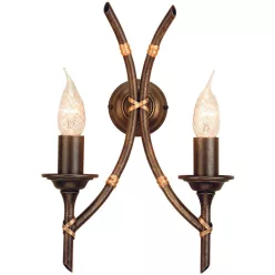   Elstead Lighting BAMBOO BB2-B-BRZ-PATINA Fali lámpa 2x60W/E14