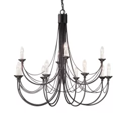 Elstead Lighting CARISBROOKE CB12-BLACK Csillár 12x60W/E14