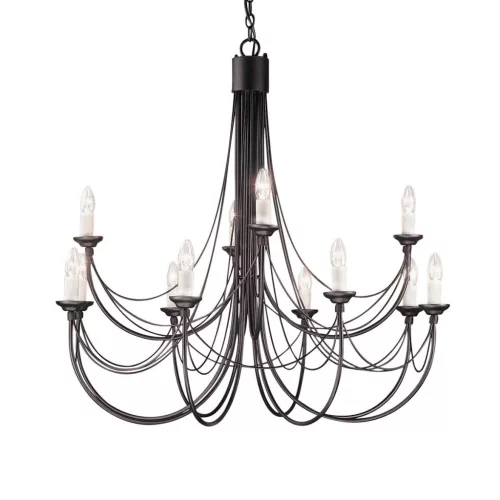 Elstead Lighting CARISBROOKE CB12-BLACK Csillár 12x60W/E14