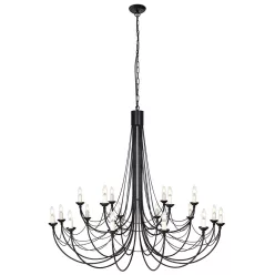 Elstead Lighting CARISBROOKE CB18-BLACK Csillár 18x60W/E14