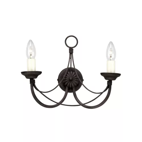 Elstead Lighting CARISBROOKE CB2-BLACK Fali lámpa 2x60W/E14