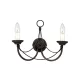 Elstead Lighting CARISBROOKE CB2-BLACK Fali lámpa 2x60W/E14
