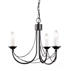 Elstead Lighting CARISBROOKE CB3-BLACK Csillár 3x60W/E14