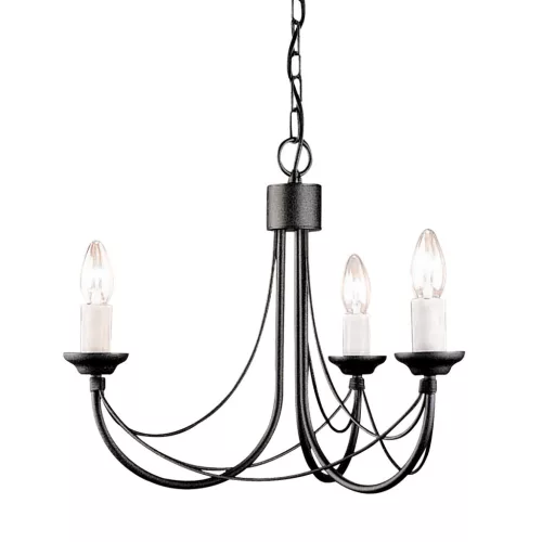 Elstead Lighting CARISBROOKE CB3-BLACK Csillár 3x60W/E14
