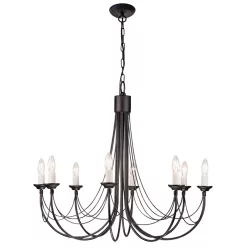 Elstead Lighting CARISBROOKE CB8-BLACK Csillár 8x60W/E14