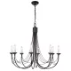 Elstead Lighting CARISBROOKE CB8-BLACK Csillár 8x60W/E14