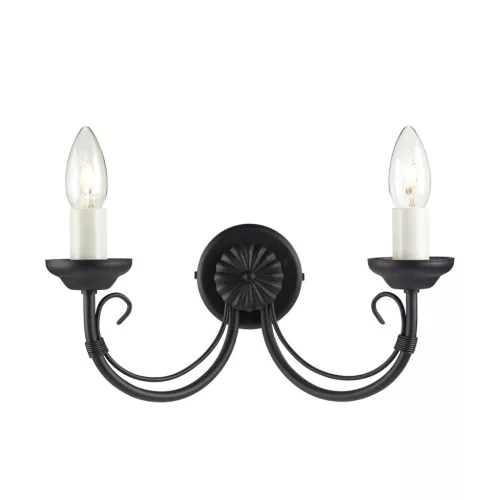 Elstead Lighting CHARTWELL CH2-BLACK Fali lámpa 2x60W/E14
